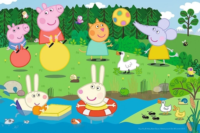 Peppa malac tóparti puzzle 60 darabos