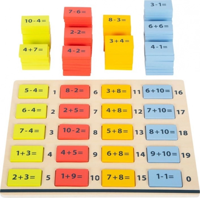 Fa színes matematikai tábla – összeadás és kivonás