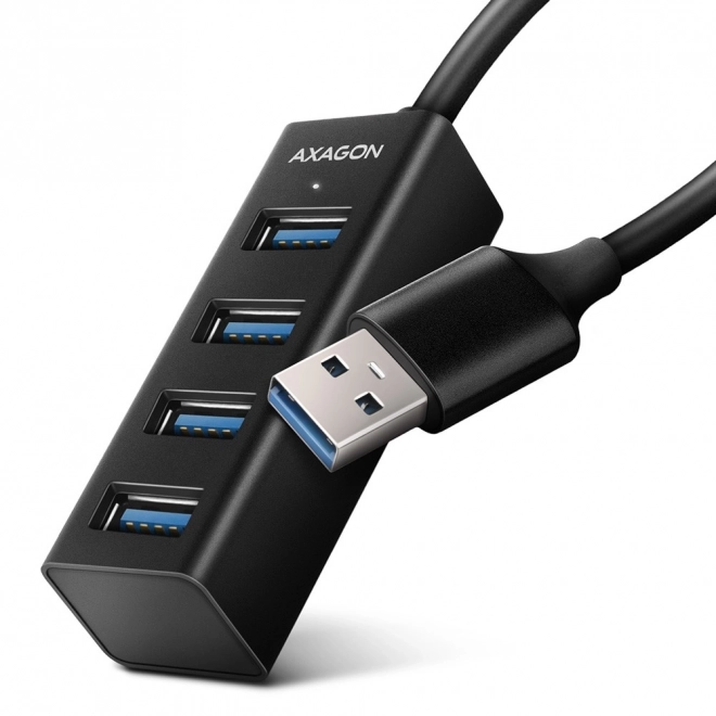 Axagon hordozható mini fém 4-portos USB hub