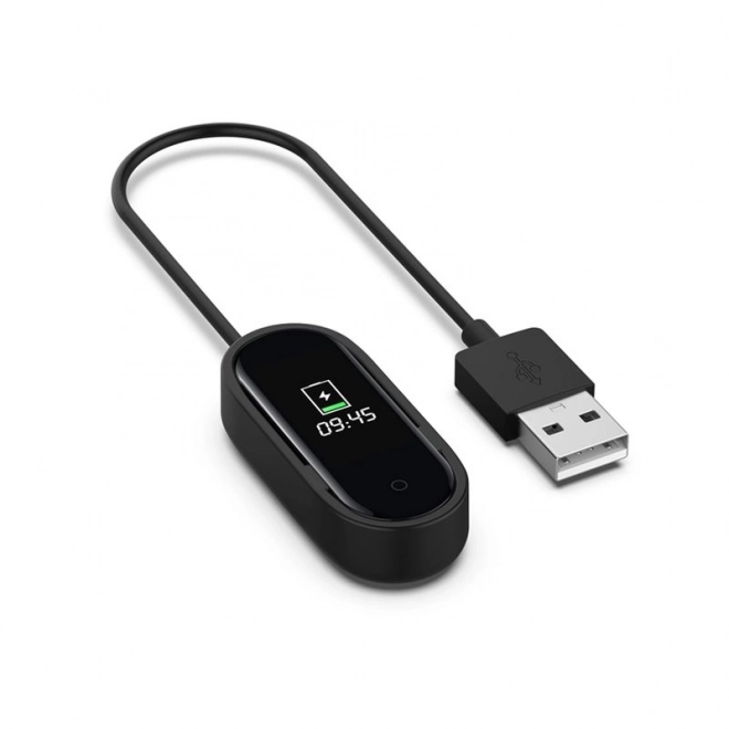 USB töltő Xiaomi Mi Band / Smart Band M4 fekete, 20 cm