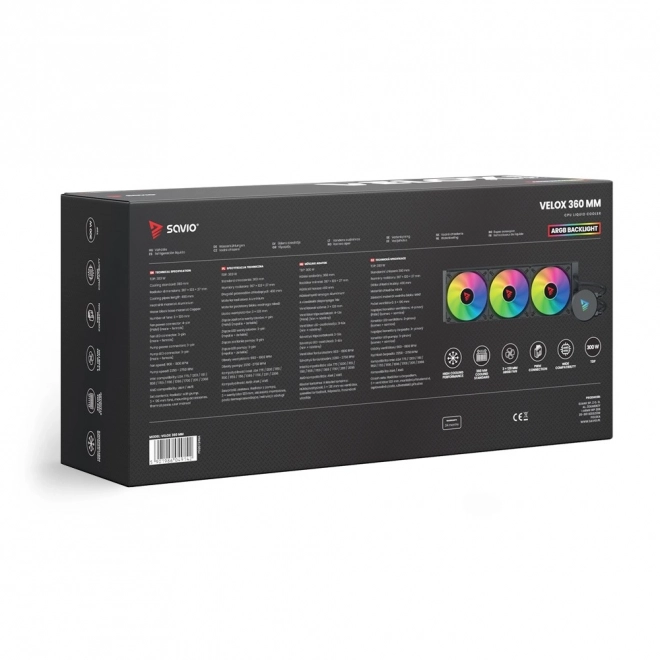 Velox 360 mm ARGB vízhűtés CPU-hoz
