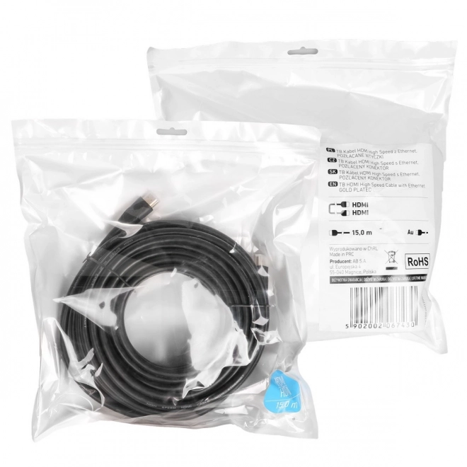 Aranyozott HDMI kábel 10m