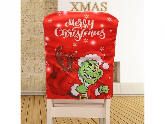 Karácsonyi dekoratív szék huzat GRINCH háttámlára