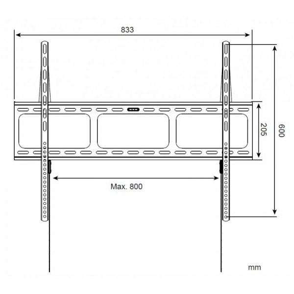 Slim LCD/LED fali konzol 42-80 colos fekete