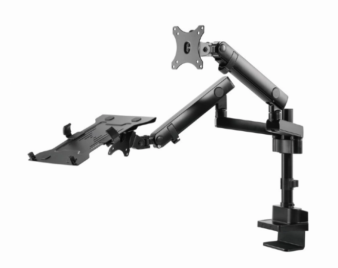 Monitor és laptop tartó állítható karokkal