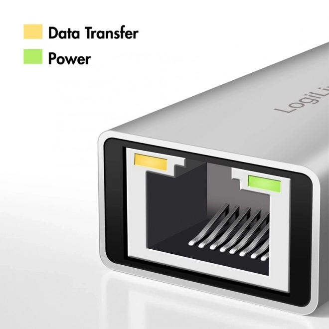 Szürke USB-A/-C adapter 2,5G Ethernethez