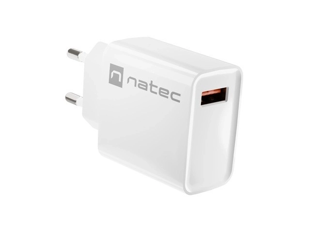 Natec Ribera fehér USB-A töltő