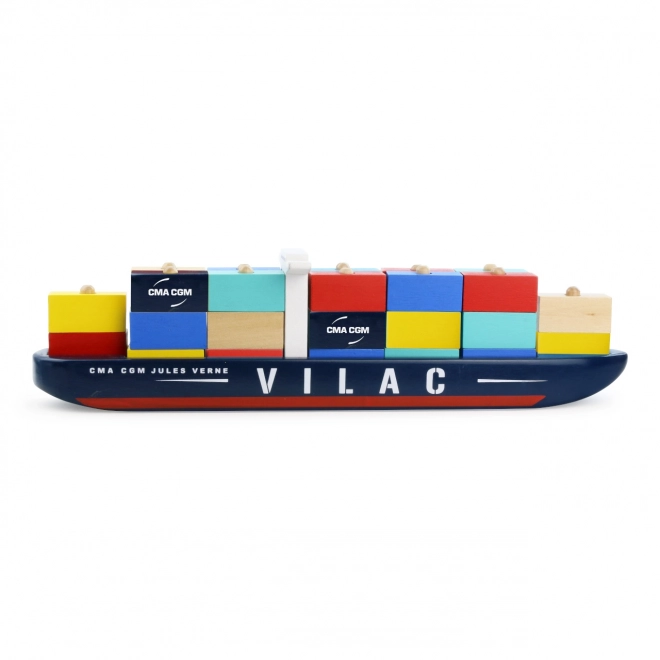 Vilac Fa kirakós konténerszállító hajó CMA CGM Jules Verne
