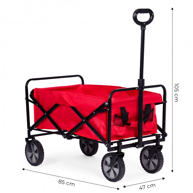 Összecsukható szállítókocsi MultiGarden piros 47x105 cm