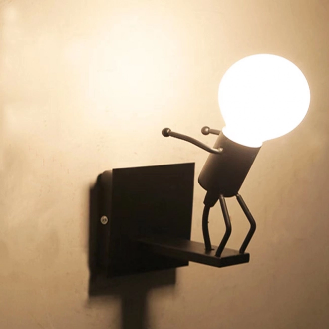 Fali lámpa Loft fekete