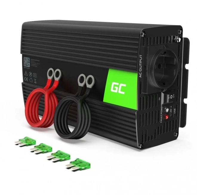 Hordozható feszültségátalakító Green Cell 12V-ról 230V-ra 1000W/2000W