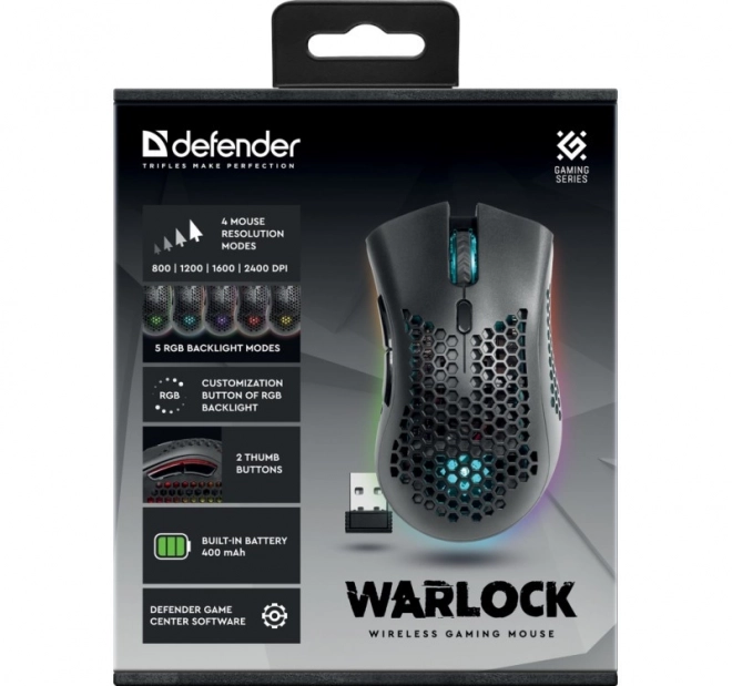 Vezeték nélküli gamer egér RGB világítással