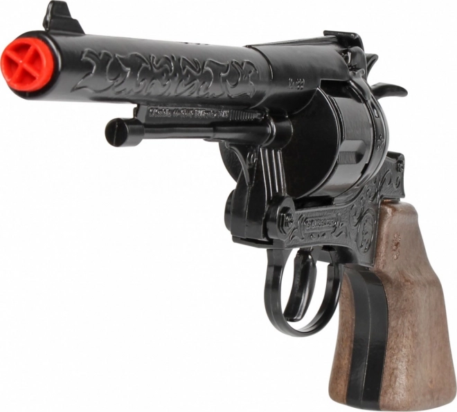 Fém cowboy revolver 12 lőszerrel