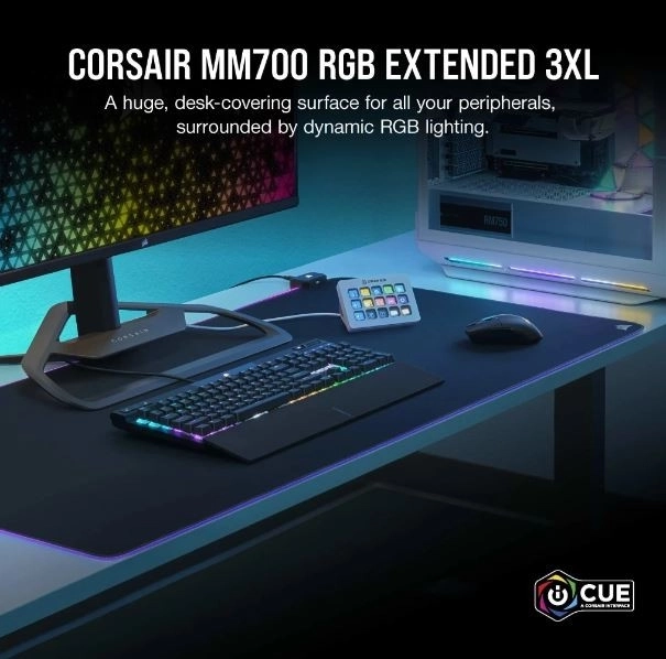 Rgb gaming egérpad XXXL világítással