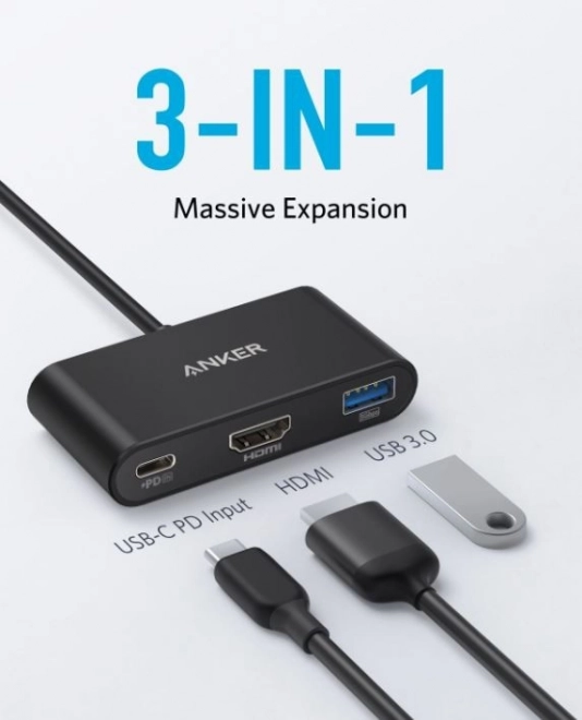 PowerExpand USB-C hub 3 az 1-ben