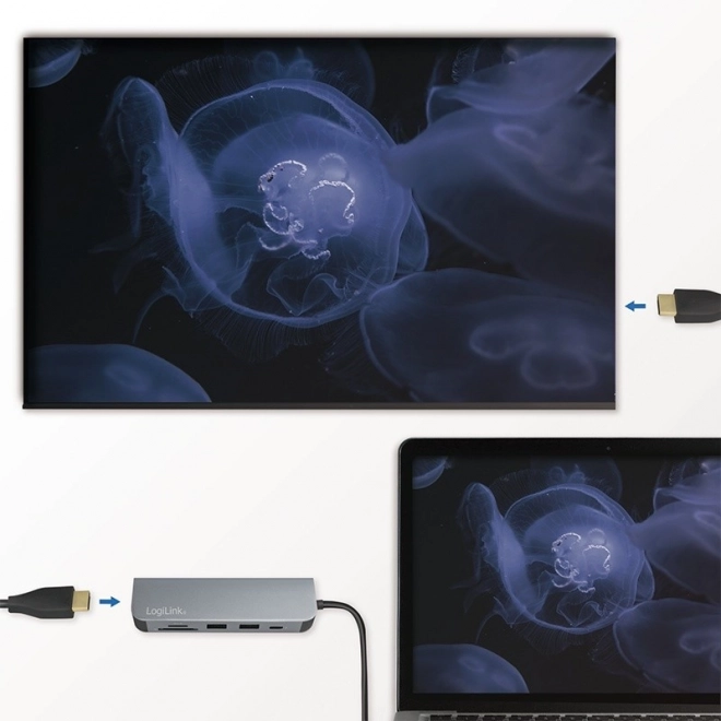 Usb-c hub többfunkciós kártyaolvasó hdmi pd