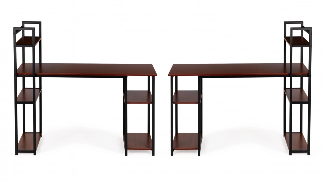 Modernhome loft stílusú íróasztal világos tölgy sötét bronz