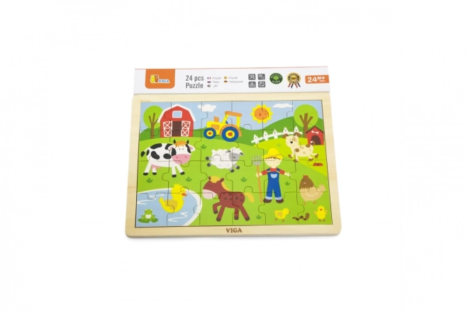 Viga fa puzzle farm 24 darab