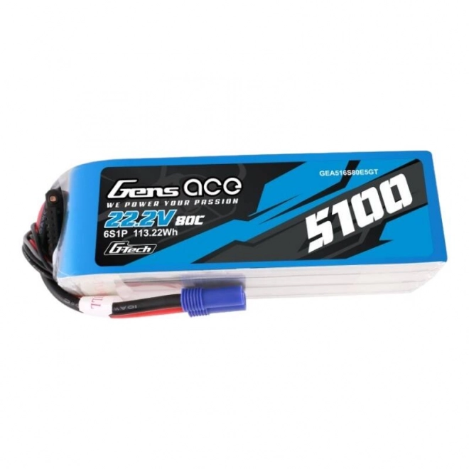 Gens Ace G-Tech 5100mAh 80C LiPo akkumulátor EC5 csatlakozóval
