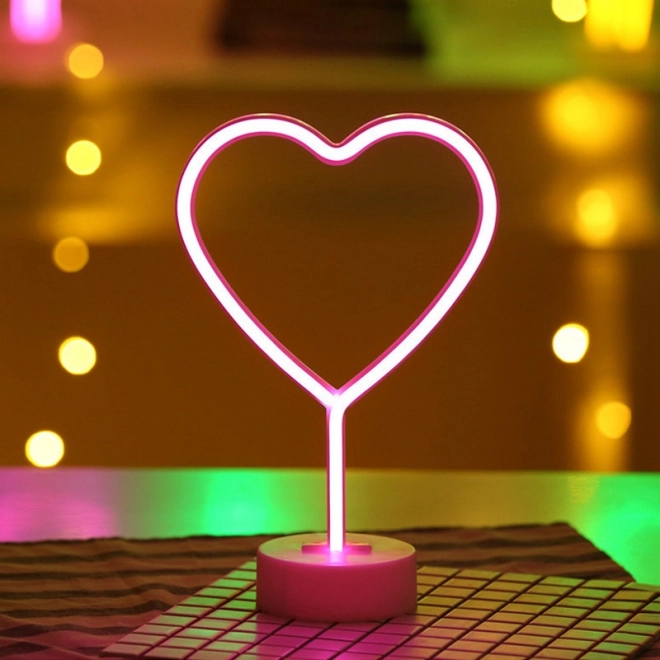 Dekoratív LED neon lámpa - Szív