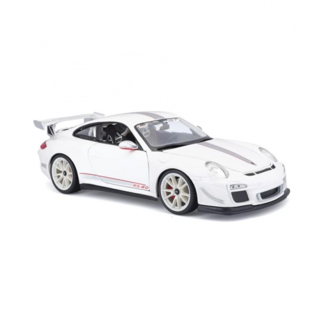 Fehér Porsche 911 GT3 RS kisautó 1:18 méretarányban