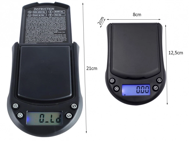 Precíziós elektronikus mérleg 500g/0,1g