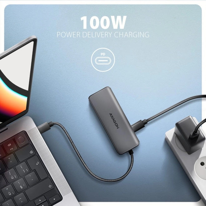 Wieloportos AXAGON USB-C Hub 5 az 1-ben