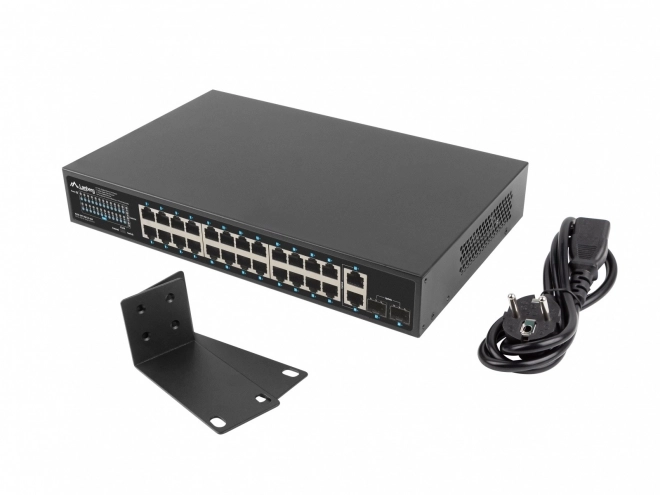 Lanberg 360W PoE+ rack switch 28 porttal