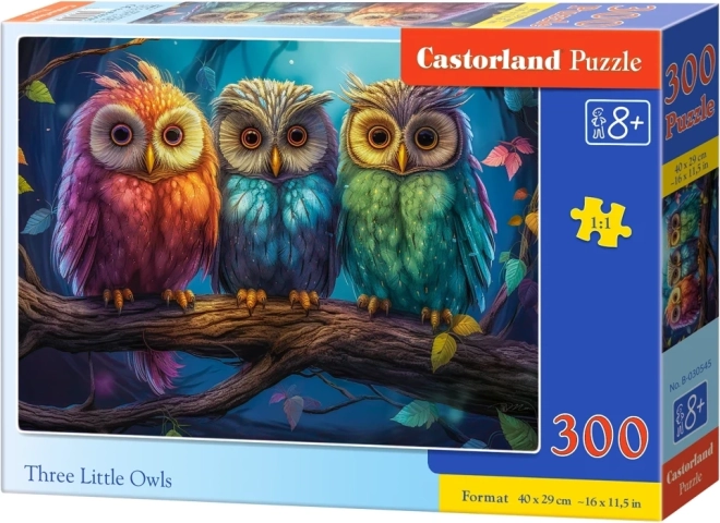 Cicák fonalgombolyagban puzzle 300 darabos – Három kis bagoly