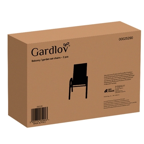Kültéri kerti székek - 2 db Gardlov szett