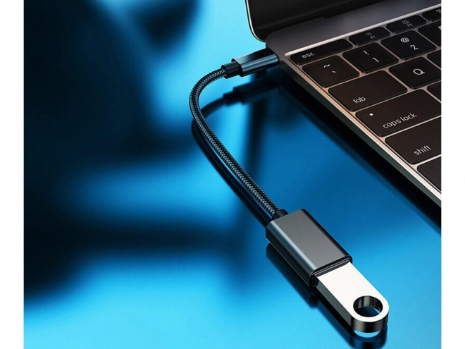 USB-C - USB-A 3.0 OTG adapter fonott kábellel