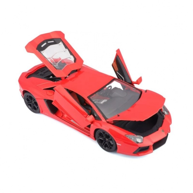 Bburago Lamborghini Aventador LP700-4 fém autó 1:18 méretarányban, narancssárga