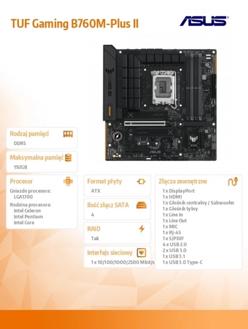 TUF GAMING b760m-plus II alaplap