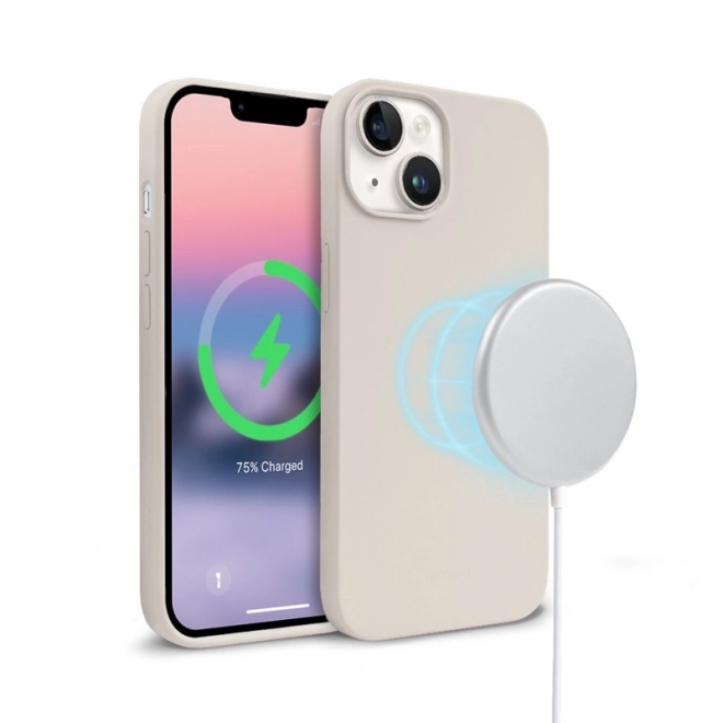 Crong mágneses védelem iPhone 14 / iPhone 13 telefonra bézs