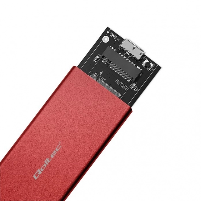 Vörös M.2 SSD tok USB 3.0 csatlakozóval