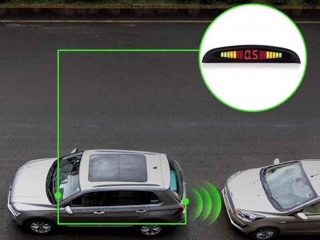 Tolatóradar készlet 4 érzékelővel és LCD kijelzővel