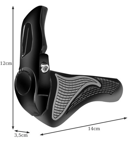 Kerékpár markolat ergonomikus kialakítással és szarvakkal