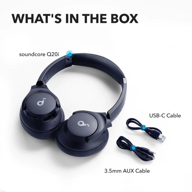 Nauslové fejhallgatók Soundcore Q20i kék