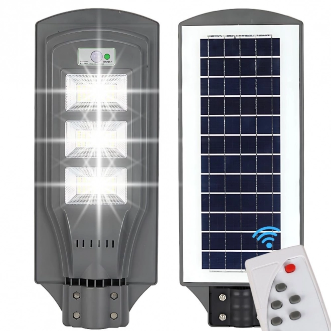 Napelemes utcai LED lámpa távirányítóval és mozgásérzékelővel, IP65