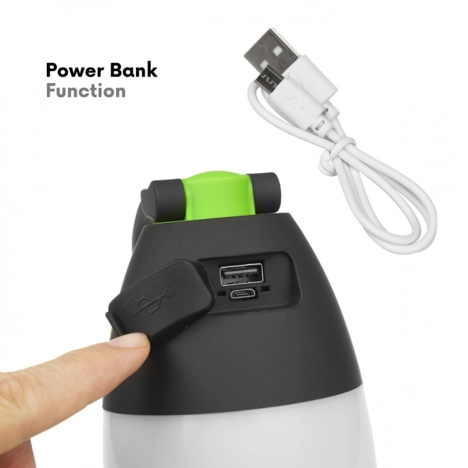 Többfunkciós LED kemping- és asztali lámpa powerbank funkcióval