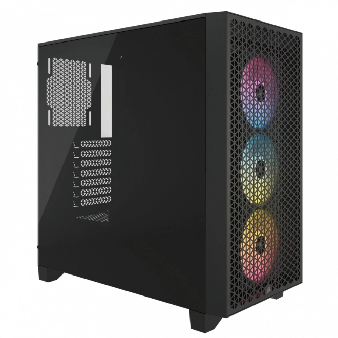 Corsair 3000D RGB airflow fekete edzett üveg középtorony ház