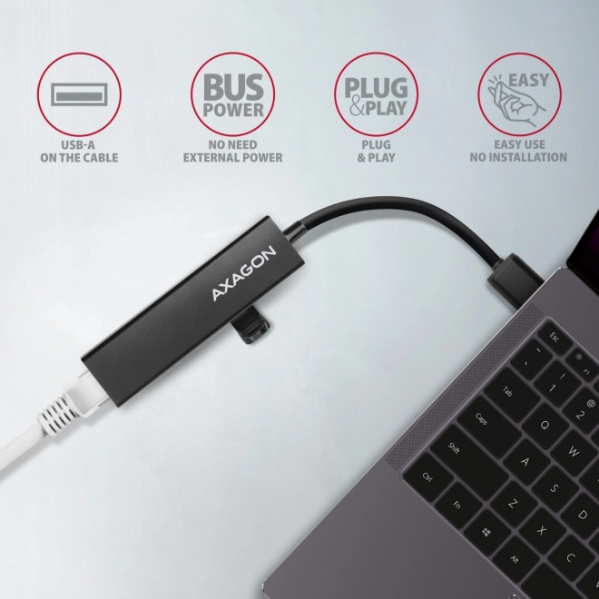 Axagon többutas USB-A és GLAN hub