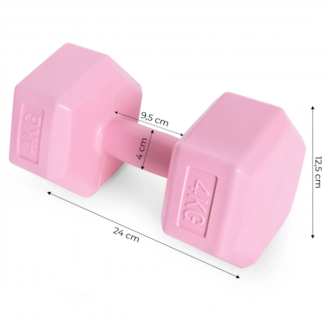 Rózsaszín súlyzókészlet ModernHome 2x4 kg