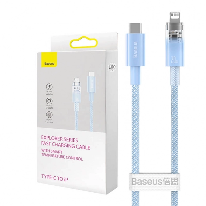 Baseus gyors töltőkábellel USB-C-ről Lightning-ra - Kék