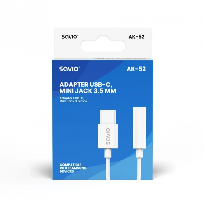 Adapter USB-C mini jack 3.5 mm Samsung kompatibilitással