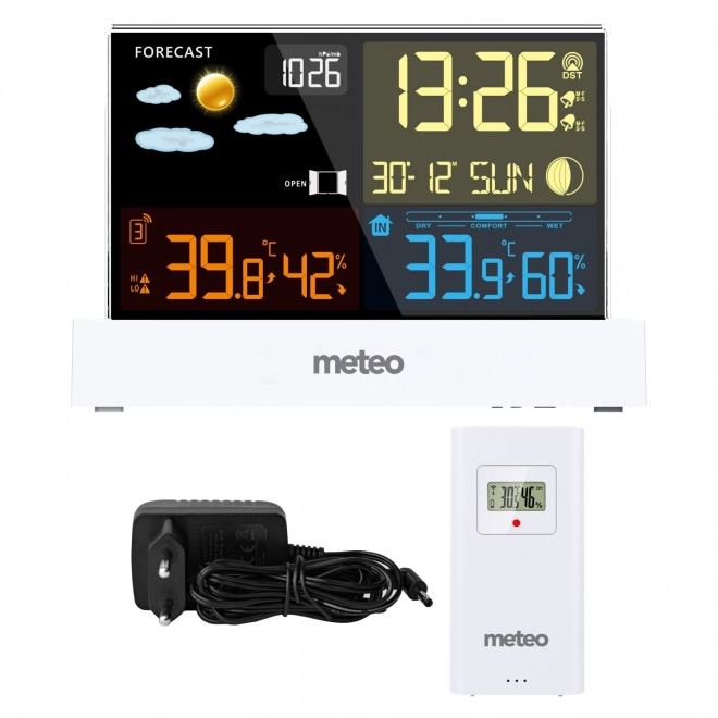 Meteo időjárás állomás DCF funkcióval, fehér
