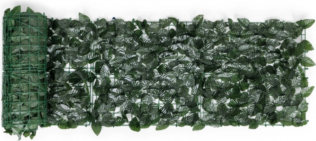Mű borostyán kerítés 500x50 cm erkélyre zöld színben
