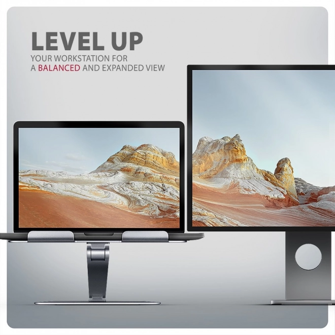 AXAGON STND-LQ alumínium notebook tartó, 10-16", állítható szög