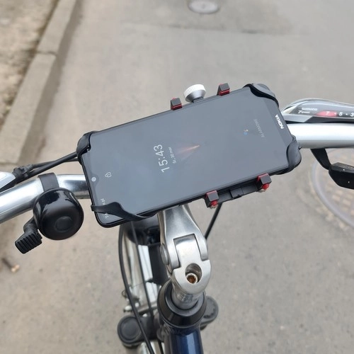 Kerékpáros telefontartó szilikon szalaggal