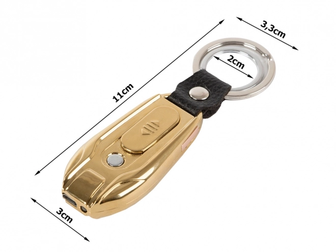 Elektronikus LED kulcstartó öngyújtó USB-vel